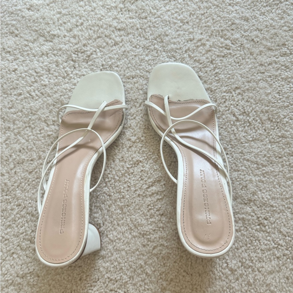Princess Polly THE BECKA HEELS WHITE - Picture 3 of 7
